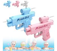 Prank Water Gun - Reverse Spray Design, Compulsive Two-Way Water Gun, Prank Squirt Gun Can Spray From Front and Back, The First Choice for Pranks for Pool Party (Pink+Blue)