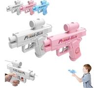 Prank Water Gun - Reverse Spray Design, Compulsive Two-Way Water Gun, Prank Squirt Gun Can Spray from Front and Back, The First Choice for Pranks for Pool Party (Pink+White)