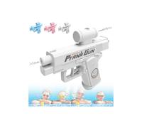 Prank Water Gun - Reverse Spray Design, Compulsive Two-Way Water Gun, Prank Squirt Gun Can Spray From Front and Back, The First Choice for Pranks for Pool Party (White)