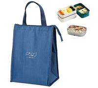 Pranzo al Sacco Riutilizzabile, Borsa Termica per Pranzo Sacco, Borsa da Picnic Pieghevole, Borse Porta Alimenti, Tre Strati di Tessuto Spesso, per Portare il Pranzo Lavoro, Scuola, Picnic, Navy Blue