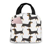 Pranzo Borse Per Uomini Donne Bassotto Azione Senza Cuciture Modello Isolato Durevole Lunch Box Tote Bag Borsa Frigorifero Per Lavoro Scuola Picnic Viaggi Spiaggia