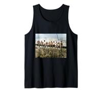 Pranzo in Cima a Un grattacielo New York Ironworkers Fotografia Canotta