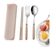 Pranzo Utensil - Stainless Steel, 7,28 x 1,5 in Cutlery - Set portatile da viaggio Silverware | Compact Storage Box Dining Kiet With Case | For Home Wedding Party Picnic Outdoor College Travel Daycare