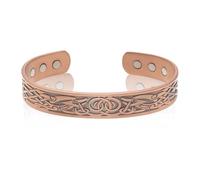 PRAOFRT 1 Pezzo Anello magnetico Braccialetto magnetico Magnetoterapia Anelli magnetici in rame per donne e uomini Ultra Strength Magnetic Solid Pure Copper misura regolabile Braccialetti magnetici(B)