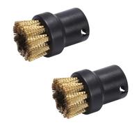 PRAOFRT 2 Pezzi Spazzole Rotonde per Pulitore a Vapore Accessori di Ricambio per Testine in Ottone, Spazzola per Pulizia a Vapore per SC1 SC2 SC3 SC4 SC5 SC7 CTK10 CTK20