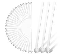 Prasacco 32 mini cucchiai dosatori da 1/32 cucchiaini da 0,15 ml per barattoli, piccoli misurini in plastica per pesare cosmetici, spezie, condimenti e laboratori