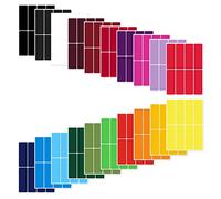 Prasacco 320 etichette adesive rettangolari per codifica a colori, 7,6 x 2,5 cm, 20 colori, etichette autoadesive colorate, per casa, ufficio, forniture scolastiche
