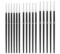 Prasacco Set di 30 pennelli sottili, 3 misure, pennelli per modellismo, con punta fine, set di piccoli pennelli per artisti, in miniatura, per bricolage, acquerello, pittura del viso
