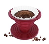 Prasacco Versare sopra la macchina del caffè pieghevole versare sopra il gocciolatore di caffè portatile campeggio macchina da caffè riutilizzabile silicone versare sopra il filtro del caffè per