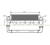 PRASCO BM020N001 Intercooler per BMW 3 Limousine (E46) X3 (E83) 3 Coupe (E46)