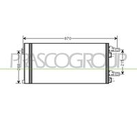 PRASCO CI954C001 Condensatore climatizzatore per FIAT Ducato Bus (250, 290) con