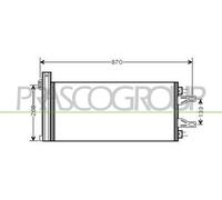 PRASCO CI954C002 Condensatore climatizzatore per FIAT Ducato Bus (250, 290) con