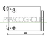 Condensatore Climatizzatore Prasco DA226C001 Prascoselection per Renault Dacia