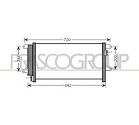 PRASCO Condensatore Climatizzatore Alluminio Con Trockner Per Iveco Daily IV