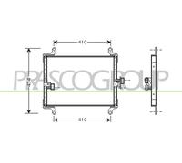 PRASCO Condensatore Climatizzatore Alluminio Per Fiat Ducato Bus 2.3 JTD 2.0
