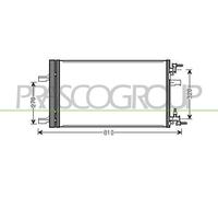 PRASCO DW040C001 Condensatore climatizzatore per OPEL ASTRA J con essiccatore