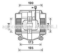 PRASCO Elettromotore ventola abitacolo Ventola abitacolo MS8669 Anteriore