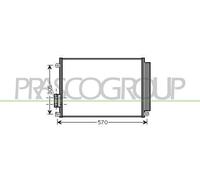 Condensatore Climatizzatore Prasco FD008C003 Aq per Chrysler Fiat Ford Lancia