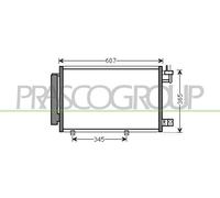 PRASCO FD344C001 Condensatore climatizzatore per FORD Fiesta Mk6 Van con