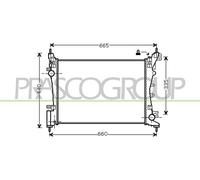 PRASCO FT342R003 Radiatore motore per FIAT GRANDE PUNTO (199) PUNTO (188)