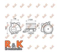 AVA COOLING SYSTEMS FT8431 Elettromotore ventola abitacolo