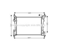 PRASCO FTA2318 Radiatore motore per FIAT GRANDE PUNTO (199) PUNTO (188)