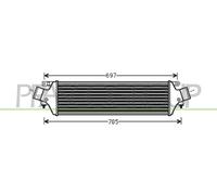 PRASCO Intercooler Llk Radiatore per Alfa Romeo Giulietta 1.4 TB 2.0 Jtdm