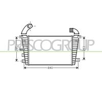 PRASCO Intercooler LLK Radiatore Per Opel Astra H Caravan 1.7 CDTi