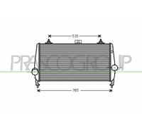 PRASCO Intercooler Per Citroën C6 2.7 HDi 2.2 C5 III Break Peugeot 407 SW