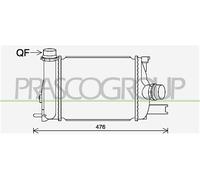 PRASCO Intercooler Per Dacia Sandero II Logan MCV Renault Clio IV 0.9 TCe 90