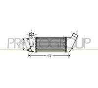 PRASCO Intercooler Per Fiat Scudo Kasten 270_ 2.0 D Multijet Peugeot 807 E