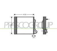 PRASCO ME303C002 Condensatore climatizzatore per SMART FORTWO Coupe (450) con