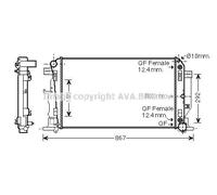 PRASCO MS2445 Radiatore motore adatto per MERCEDES-BENZ SPRINTER 3,5-t Bus (906)