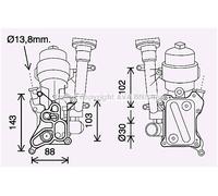PRASCO OL3686H Radiatore olio motore per OPEL Corsa D Hatchback (S07) Meriva A