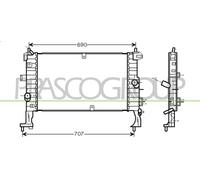 PRASCO OP350R002 Radiatore motore per OPEL Meriva A (X03) per VAUXHALL