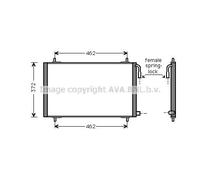 PRASCO PE5191 Condensatore climatizzatore adatto per PEUGEOT 206 CC (2D) 206 Van
