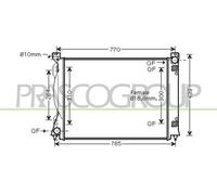PRASCO AD034R009 Radiatore motore