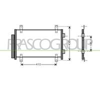 PRASCO Radiatore Clima Con Essicatore per Fiat Ducato Pritsche/Telaio 244