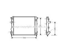 PRASCO RTA2270 Radiatore motore per RENAULT CLIO II (BB0/1/2, CB0/1/2)