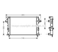 PRASCO RTA2290 Radiatore motore per RENAULT ESPACE IV (JK0/1) LAGUNA II (BG0/1)