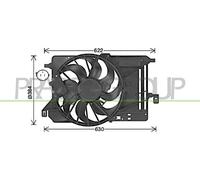 PRASCO Ventola Raffreddamento Del Motore Adatto A per Ford Focus III Turnier 1.6