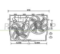 PRASCO Ventola Raffreddamento Motore per Fiat Ducato Scatola 115 Multijet 2.0 D