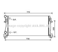 PRASCO VNA2340 Radiatore motore per VW Golf VII Schrägheck (5G1, BQ1, BE1, BE2)