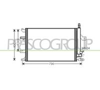 PRASCO VV042C002 Condensatore climatizzatore per VOLVO XC90 I (275) S60 I (384)