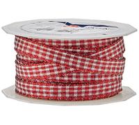 Prasent Nastro per Pacchi Natalizi Decoro Bianco Rosso 10mmx20mt 6661020634