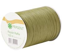 PRÄSENT Nastro biodegradabile, Rayon, Oliva, 100 Meter Spool, unità