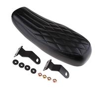 prasku Sella Piatta Nera per Moto Cafe Racer, Lunga 63 Cm / 24,8 Pollici