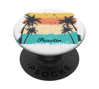 Praslin Seychelles Palme su un'isola e Uccelli Marini PopSockets PopGrip Adesivo