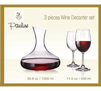 Pratesi 339116, Set 3 PZ.Pauline 1DECANTER+2CALICI DECAN.LT.1+2CAL.43cl Unisex Adulto, Multicolour, One Size