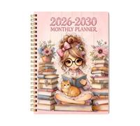 Pratica agenda 2026-2030, 5 anni, rilegatura in carta spessa